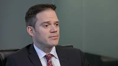 A man being interviewed